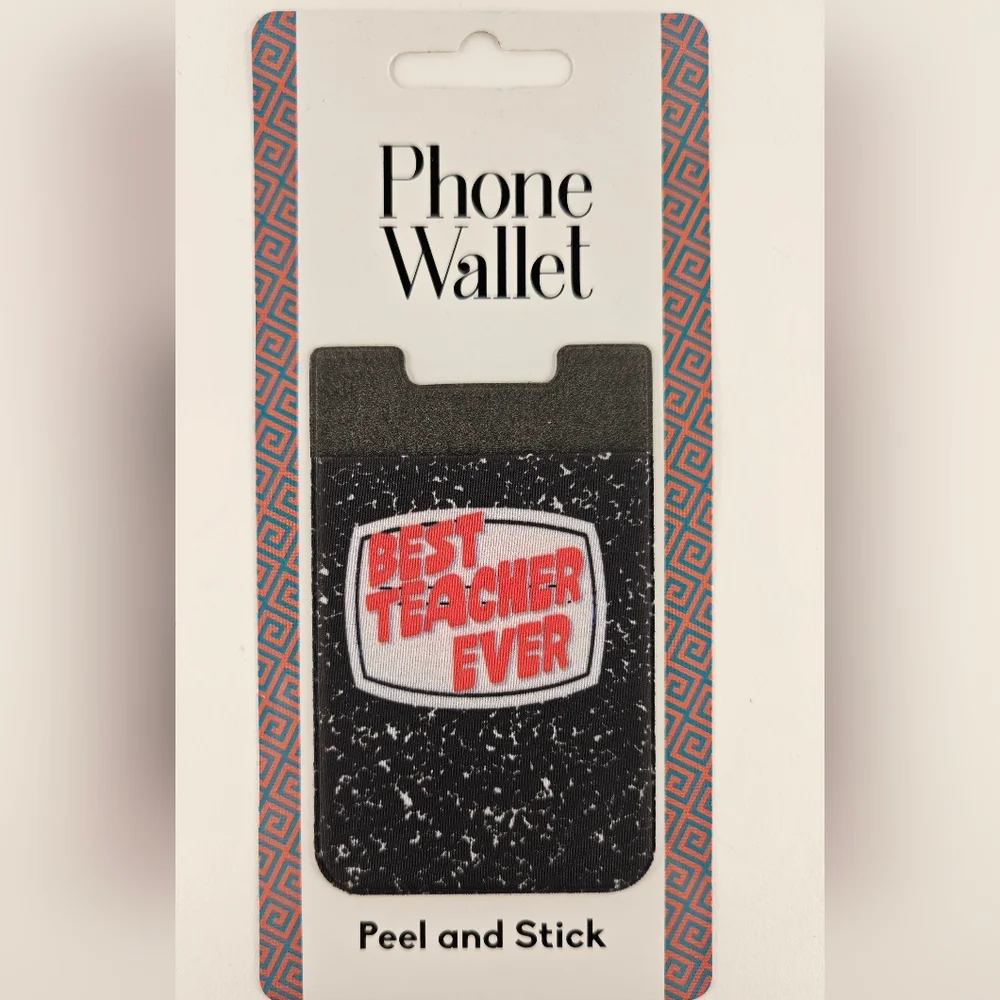 Best Teacher Ever Notebook Phone Card Pocket Wallet Holder BUNDLE 2 GET 1 FREE